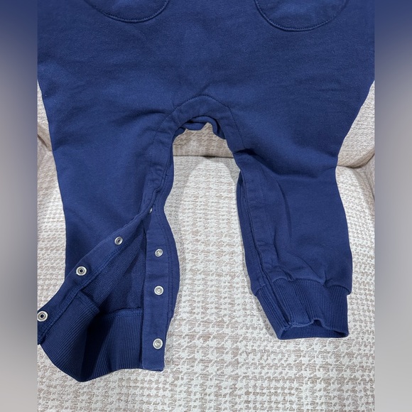Hanna Andersson French Terry Overalls Navy Blue 3T LIKE NEW - Picture 4 of 9